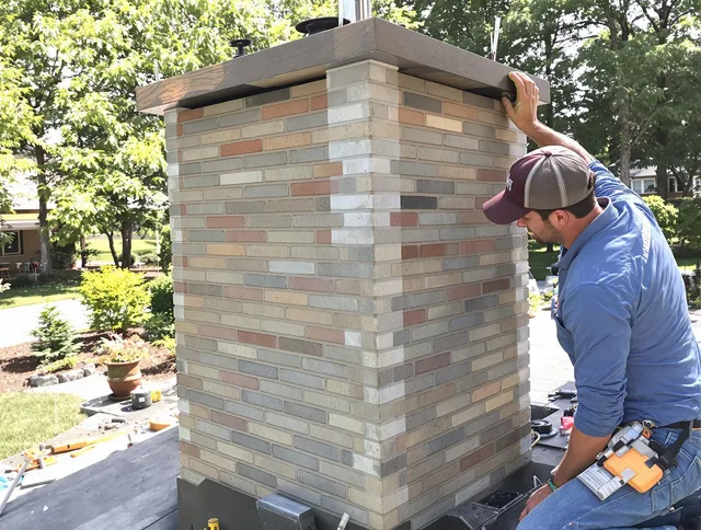 East Haven Chimney Sweep completing a modern chimney remodel in East Haven, CT