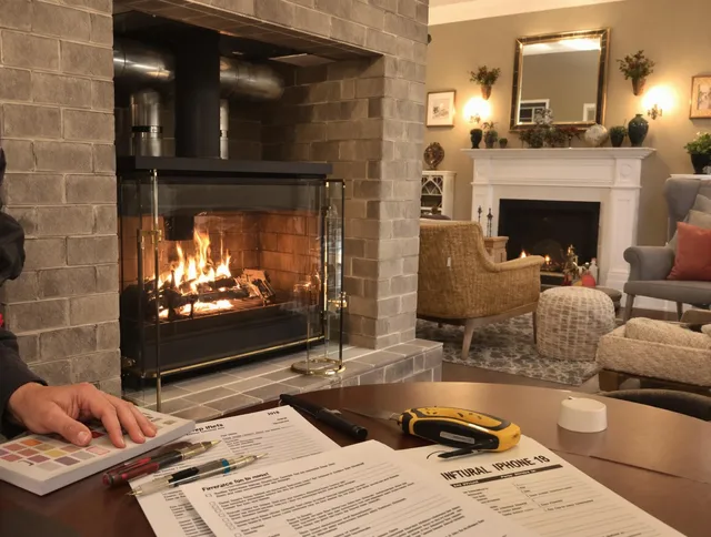East Haven Chimney Sweep verifying fireplace safety measures in East Haven, CT