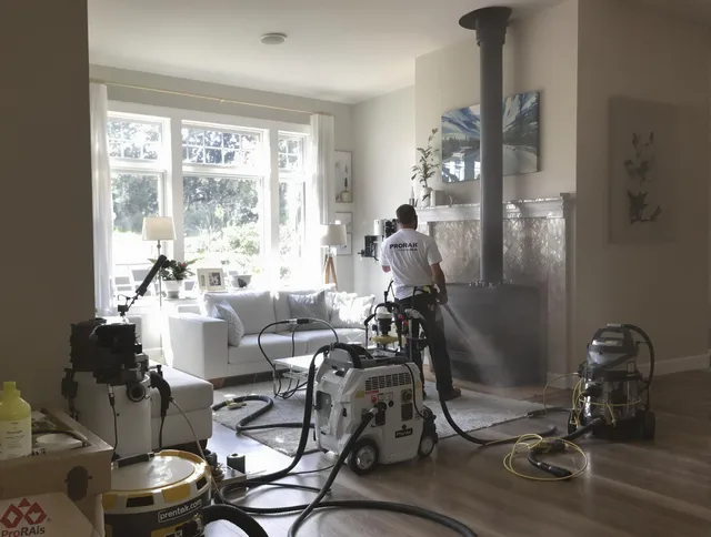Soot removal service by East Haven Chimney Sweep for a fireplace in East Haven, CT